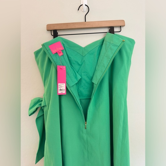 NWT Lilly Pulitzer Stela Strapless Bow Dress in Spearmint - Size 16 - Picture 10 of 11